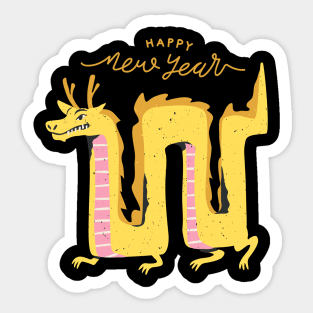 Dragon cute gold 2024 Sticker